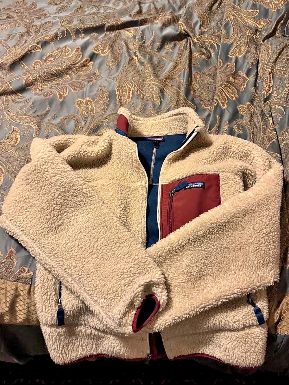 Patagonia Classic Retro-X Fleece Jacket Brown & Red